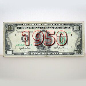 1950 Federal Reserve Note – $100 Bill (Boston • A00644862A • Plate F14)